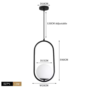 Mila - Glass Globe Pendant Lamp Modern Design