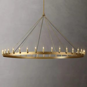 Pendant lamp Camino Vintage 185 cm brass/black