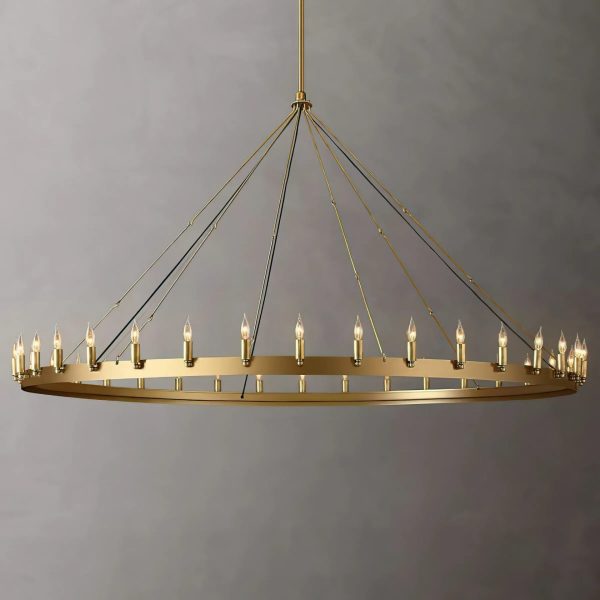 Pendant lamp Camino Vintage 185 cm brass/black
