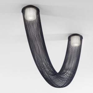 Aura - wisząca lampa metalowa czarna