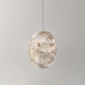 Camille - Pendant lamp in three variants, alabaster, white-gray, Ø 24/27/31 cm