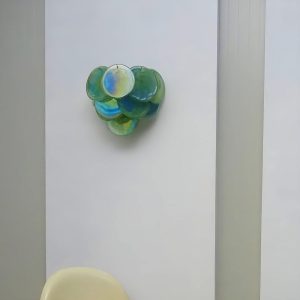 Murano Green - Green wall lamp with glass discs