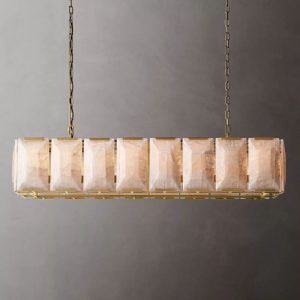 Lampa wisząca Harson Calcite 54 cali mosiądz/czarny/stal