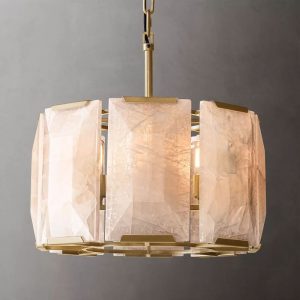 HaloCalciteRoundChandelier19_6.jpg Lampa Harson Calcite 48cm okrągła mosiądz/czarna stal