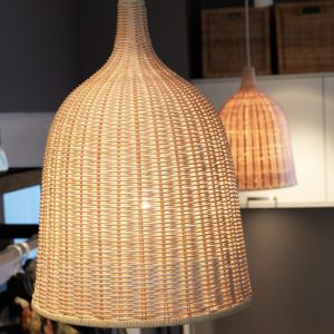 Natural Rattan Bell-Shaped Pendant Lamp