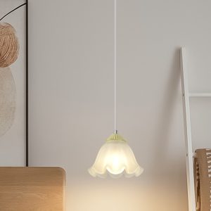 Glass Pendant Lamp Flower Bud in the Shape of a Flower