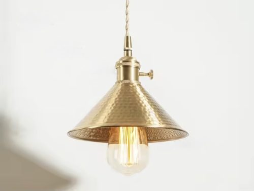 IMG_4782.jpg Miedziana lampa wisząca młotkowana stylowy żyrandol E27