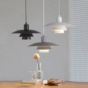 Screenshot Trójwarstwowa lampa wisząca z aluminiowymi kloszami 40 cm