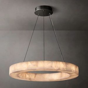 Liviji - Żyrandol 100 cm z kamieniem Calcite, brąz/nikiel