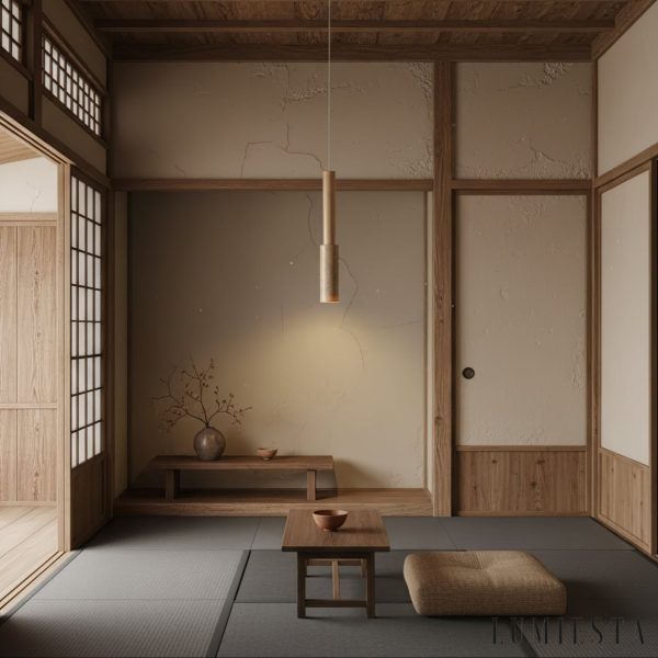 Lumiesta-appiana-lampa-wiszca-trawertynowo-drewniana-ta-do-jadalni-4h27150-cm-2.jpg Appiana - Lampa wisząca trawertynowo-drewniana, żółta do jadalni, Ø4×H27/150 cm