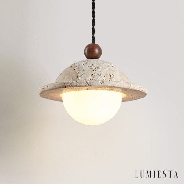 Lumiesta-aquileiax-lampa-wiszca-trawertynowo-drewniana-ta-do-jadalni-1814-cm-3.jpg AquileiaX - Lampa wisząca trawertynowo-drewniana, żółta, do jadalni, Ø18×14 cm