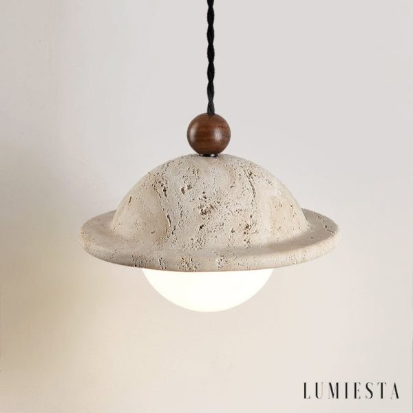 Lumiesta-aquileiax-lampa-wiszca-trawertynowo-drewniana-ta-do-jadalni-1814-cm-4.jpg AquileiaX - Lampa wisząca trawertynowo-drewniana, żółta, do jadalni, Ø18×14 cm