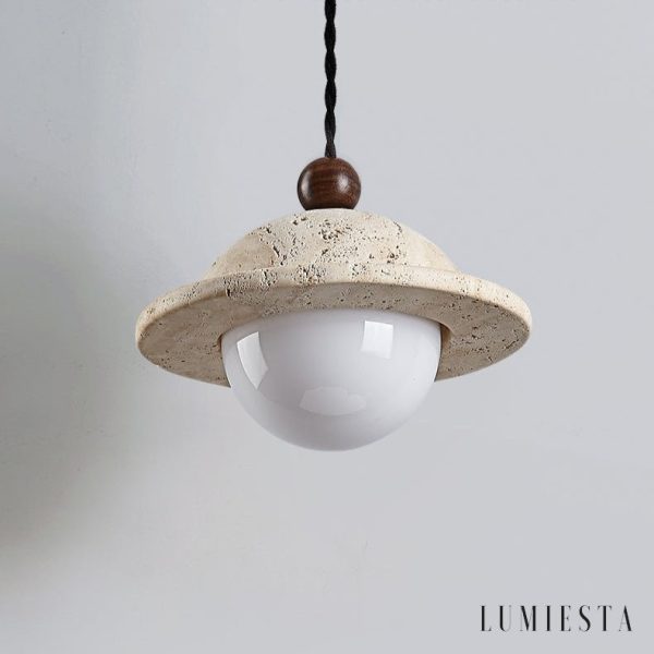 Lumiesta-aquileiax-lampa-wiszca-trawertynowo-drewniana-ta-do-jadalni-1814-cm-7.jpg AquileiaX - Lampa wisząca trawertynowo-drewniana, żółta, do jadalni, Ø18×14 cm