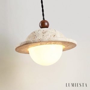 Lumiesta-aquileiax-lampa-wiszca-trawertynowo-drewniana-ta-do-jadalni-1814-cm-9.jpg AquileiaX - Lampa wisząca trawertynowo-drewniana, żółta, do jadalni, Ø18×14 cm
