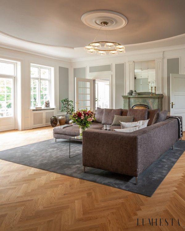 Arcadiora - Lampa wisząca glamour mosiężna, szklane klosze do salonu Ø80/100 cm