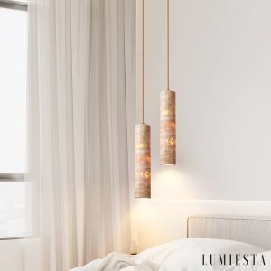 Lumiesta-aureliax-lampa-wiszca-trawertynowa-ta-do-salonu-i-jadalni-62535-cm-1.jpg Aureliax - Lampa wisząca trawertynowa, żółta, do salonu i jadalni, Ø6×25/35 cm