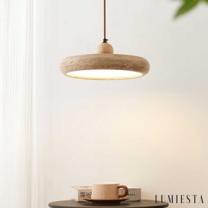 Lumiesta-aureterra-830-lampa-wiszca-trawertynowa-ta-do-salonu-i-jadalni-30-x-h11-cm-1.jpg Aura Terra - Lampa wisząca trawertynowa, żółta do salonu i jadalni, Ø30 x H11 cm