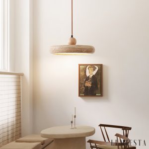 Lumiesta-aureterra-830-lampa-wiszca-trawertynowa-ta-do-salonu-i-jadalni-30-x-h11-cm-2.jpg Aura Terra - Lampa wisząca trawertynowa, żółta do salonu i jadalni, Ø30 x H11 cm