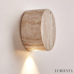 Auretris - Plafon trawertynowy, żółty, do korytarza i łazienki, Ø10x5 cm