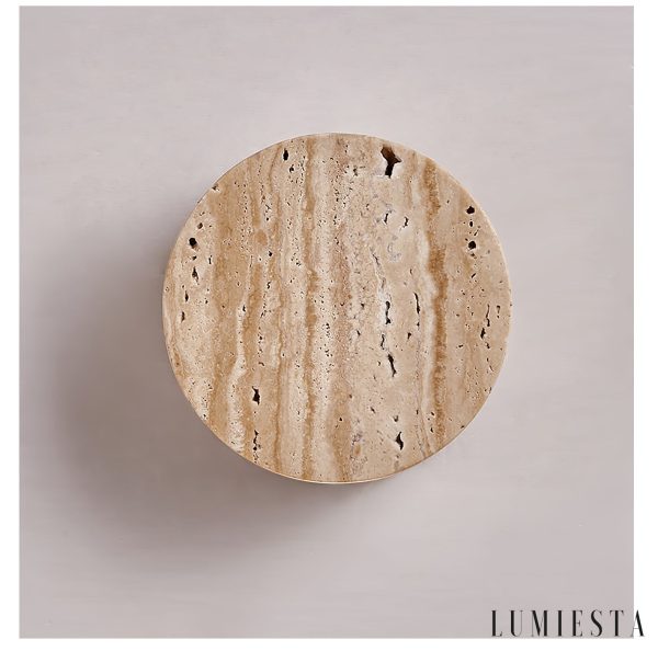 Auretris - Plafon trawertynowy, żółty, do korytarza i łazienki, Ø10x5 cm