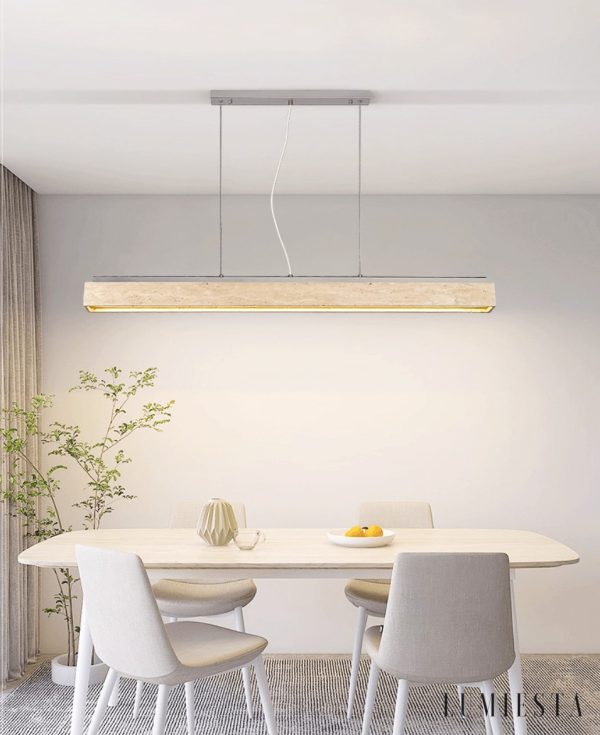 Barcelis - Plafon trawertynowy, żółty do salonu, Ø120 x 9 cm