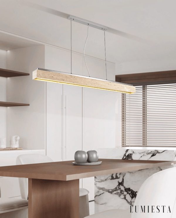 Barcelis - Plafon trawertynowy, żółty do salonu, Ø120 x 9 cm