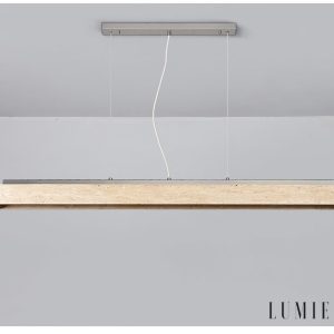 Barcelis - Plafon trawertynowy, żółty do salonu, Ø120 x 9 cm