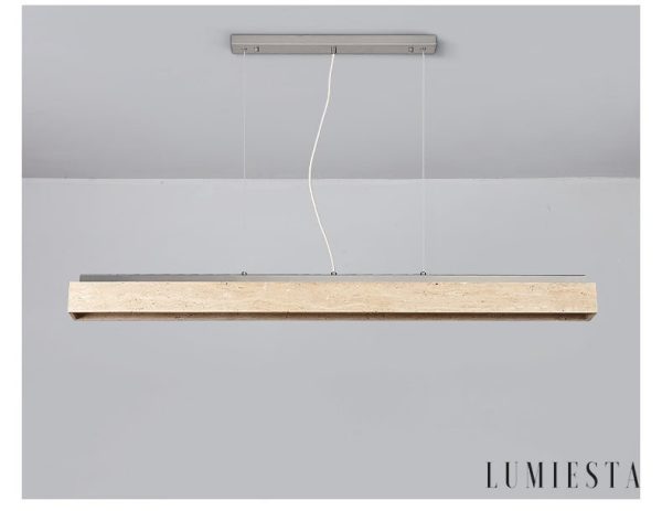 Barcelis - Plafon trawertynowy, żółty do salonu, Ø120 x 9 cm