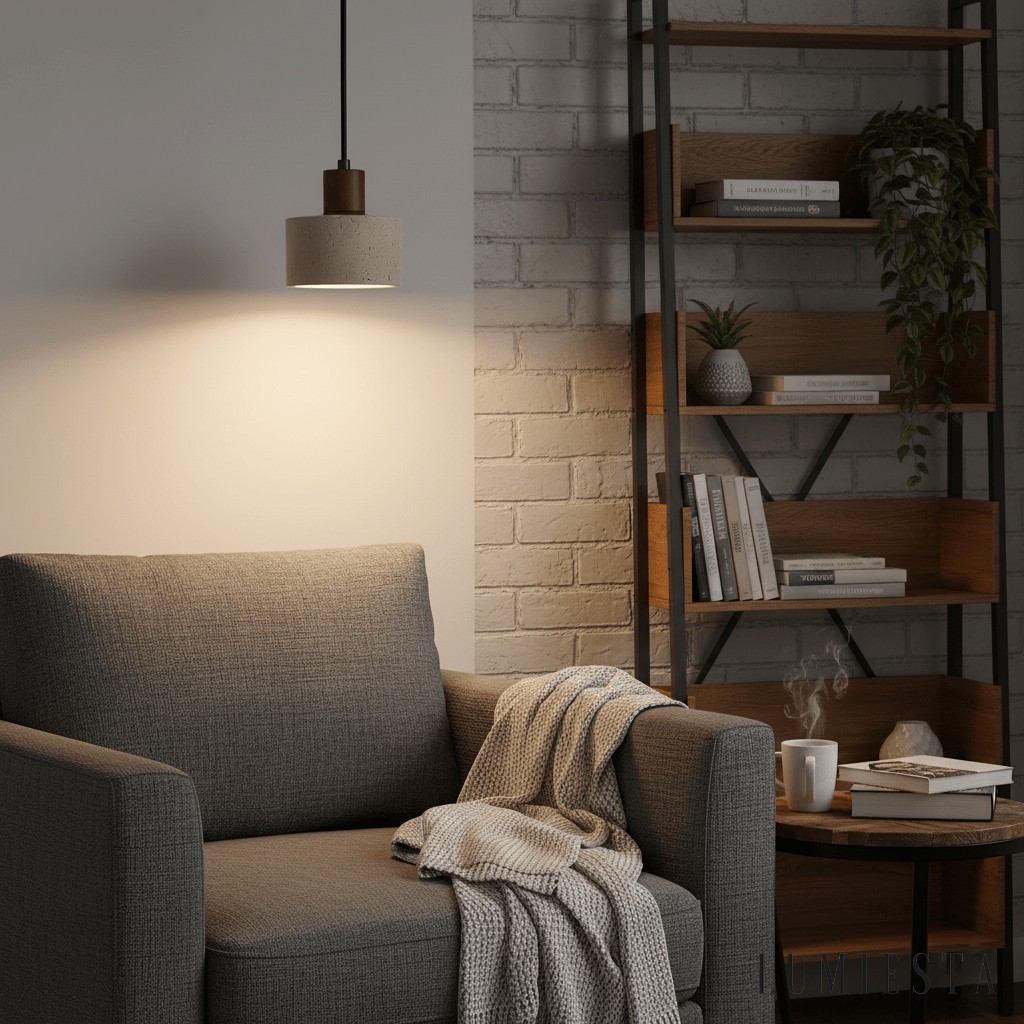 Bordeauxa - lampa wisząca z żółtego trawertynu, trzy rozmiary kloszy obok siebie