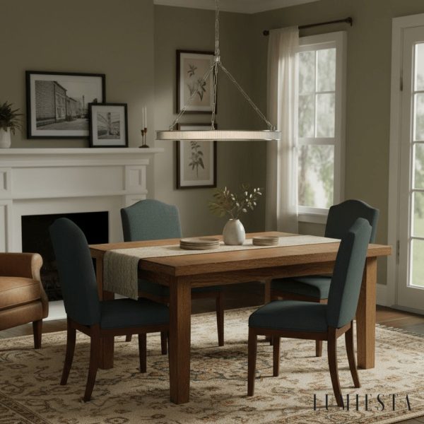 Britannix - Lampa wisząca mosiężna z alabastrem, do salonu i jadalni, Ø62 x 50 cm