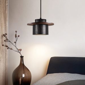 Lumiesta-champagna-lampa-wiszca-trawertynowo-drewniana-czarna-do-jadalni-20x12-cm-5.jpg Champagna - Lampa wisząca trawertynowo-drewniana, czarna do jadalni Ø20x12 cm