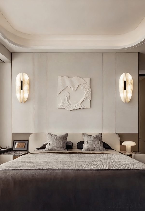 Citaria - Lampa wisząca nowoczesna alabastrowa, czarno-biała do salonu, Ø19/23 cm