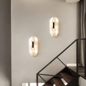 Citaria - Lampa wisząca nowoczesna alabastrowa, czarno-biała do salonu, Ø19/23 cm