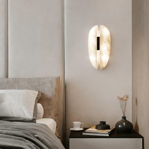 Citaria - Lampa wisząca nowoczesna alabastrowa, czarno-biała do salonu, Ø19/23 cm