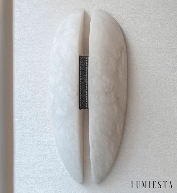 Citaria - Lampa wisząca nowoczesna alabastrowa, czarno-biała do salonu, Ø19/23 cm