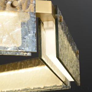 Domulux - Lampa sufitowa glamour, polerowany mosiądz do salonu, Ø70/91 cm