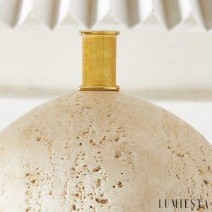 Lumiesta-dunaria-321-lampa-stoowa-trawertynowa-to-biay-abaur-do-salonu-40x47-cm-4.jpg Gramera - Lampa stołowa trawertynowa, żółto-biały abażur, do salonu, Ø40x47 cm