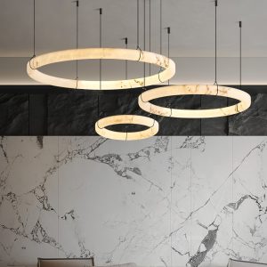 Galaphera - Lampa wisząca nowoczesna, czarno-biała do salonu, Ø50/80/100 cm