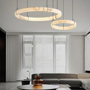 Galaphera - Lampa wisząca nowoczesna, czarno-biała do salonu, Ø50/80/100 cm