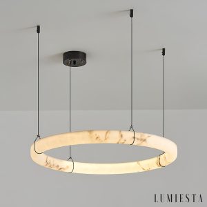 Galaphera - Lampa wisząca nowoczesna, czarno-biała do salonu, Ø50/80/100 cm