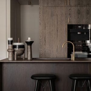 Galliax - Lampa wisząca metalowa alabastrowa brązowo-biała do salonu Ø12x60 cm