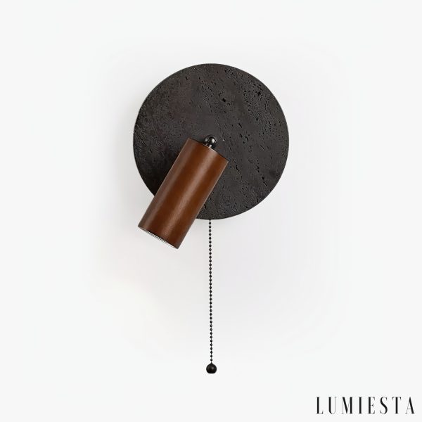 Lumiesta-goralith-lampa-wiszca-loftowa-orzech-i-czarny-trawertyn-do-jadalni-18x10-cm.jpg Goralith - Lampa wisząca loftowa, orzech i czarny trawertyn do jadalni Ø18x10 cm