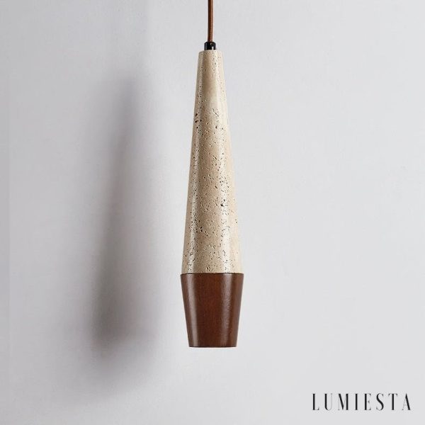 Lumiesta-latialis-lampa-wiszca-skandynawska-orzechty-trawertyn-nad-st-8xh37cm-2.jpg Latialis - Lampa wisząca skandynawska, orzech/żółty trawertyn, nad stół, Ø8xH37cm