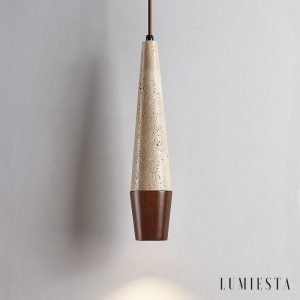 Lumiesta-latialis-lampa-wiszca-skandynawska-orzechty-trawertyn-nad-st-8xh37cm-3.jpg Latialis - Lampa wisząca skandynawska, orzech/żółty trawertyn, nad stół, Ø8xH37cm
