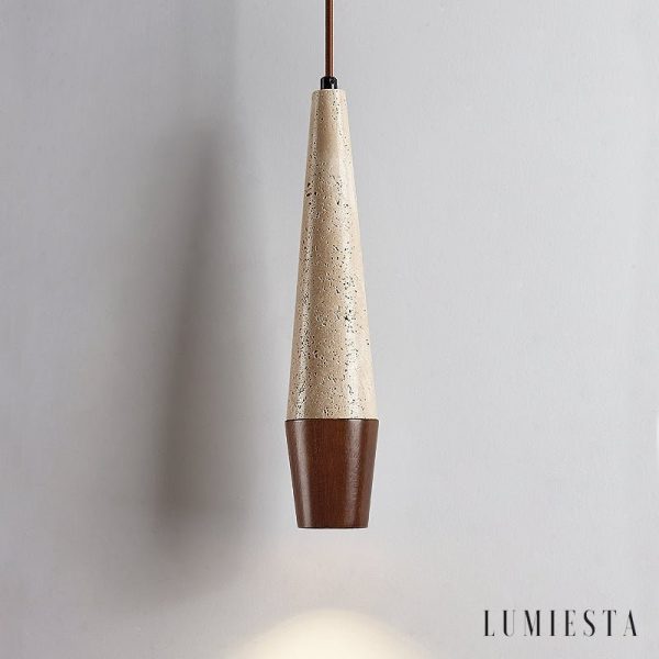 Lumiesta-latialis-lampa-wiszca-skandynawska-orzechty-trawertyn-nad-st-8xh37cm-3.jpg Latialis - Lampa wisząca skandynawska, orzech/żółty trawertyn, nad stół, Ø8xH37cm