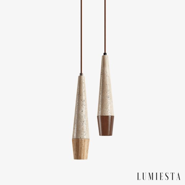 Lumiesta-latialis-lampa-wiszca-skandynawska-orzechty-trawertyn-nad-st-8xh37cm.jpg Latialis - Lampa wisząca skandynawska, orzech/żółty trawertyn, nad stół, Ø8xH37cm