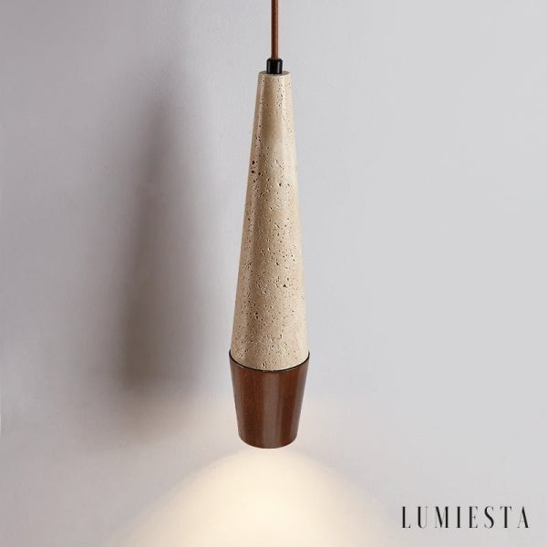 Lumiesta-latialis-lampa-wiszca-skandynawska-orzechty-trawertyn-nad-st-8xh37cm-9.jpg Latialis - Lampa wisząca skandynawska, orzech/żółty trawertyn, nad stół, Ø8xH37cm