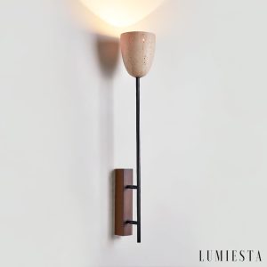 Lumiesta-lausanna-lampa-wiszca-trawertynowa-orzechowa-do-salonu-12-x-7188-cm-1.jpg Lausanna - Lampa wisząca trawertynowa, orzechowa do salonu, Ø12 x 71/88 cm