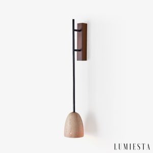 Lumiesta-lausanna-lampa-wiszca-trawertynowa-orzechowa-do-salonu-12-x-7188-cm.jpg Lausanna - Lampa wisząca trawertynowa, orzechowa do salonu, Ø12 x 71/88 cm