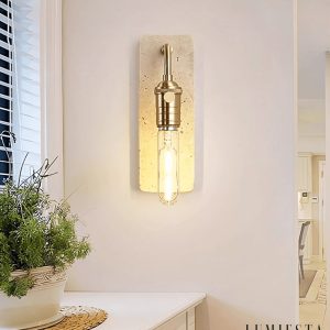 Lumiesta-lisboris-lampa-wiszca-trawertynowa-czarnazota-do-salonu-8xh23-cm-1.jpg Lisboris - Lampa wisząca trawertynowa, czarna/złota do salonu Ø8xH23 cm